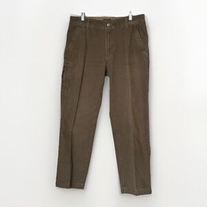 G.H. Bass &‎ Co. Men's Canvas Utility Pants 34x30 Brown Workwear Outdoor